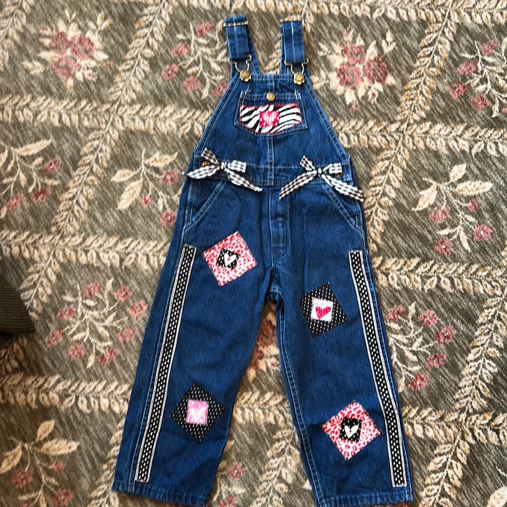 Adorable decorated overalls